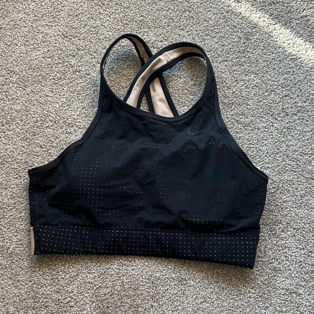 Nike Black and Tan Sports Bra